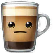 A glass of coffee sticker