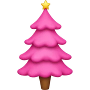 pink christmas tree sticker