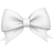 White bow sticker