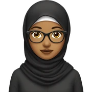 muslim girl with glasses  sticker