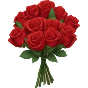 red rose bouquet sticker
