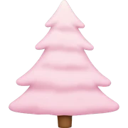 pastel pink christmas tree sticker