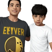 boys in casual t-shirts sticker