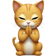 cat praying sticker