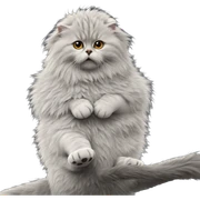 realistic cat on grey background sticker