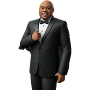 bald boy in formal tuxedo sticker