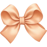 Pale peach bow sticker