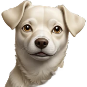 realistic solo dog portrait sticker