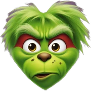 Grinch heart sticker
