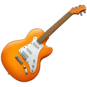 Funk orange guitar sticker