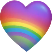 Rainbow heart sticker