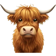 highland cow sticker