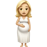 Pregnant white woman sticker