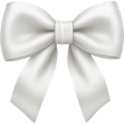white satin bow sticker