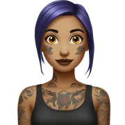 Tattooed girl sticker