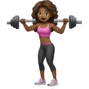 girl working out brown hair lifting weights sticker