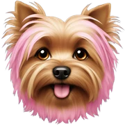 Pink yorki dog sticker
