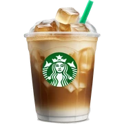 Starbuck ice coffee with ice cubes sticker
