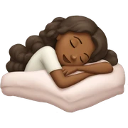 Brown skin girl sleeping  sticker