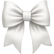 Cute white bow sticker