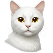 White cat sticker