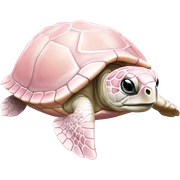 realistic light pink sea turtle sticker