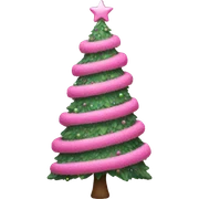 pink Christmas tree sticker