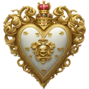 A royal heart sticker