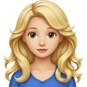 Beautiful blonde wavy long hair girl sticker