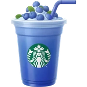 Blueberry Starbucks  With a straw plastic cup blue color sticker