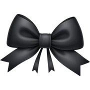 Black bow  sticker