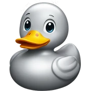 Shining rubber duck  sticker