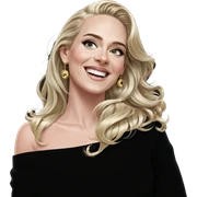 blonde girl with jewelry smile sticker
