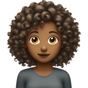 Curly hair girl sticker