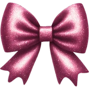 A glittery bow sticker