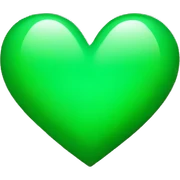 Green heart  sticker