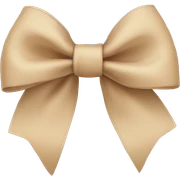 beige bow  sticker