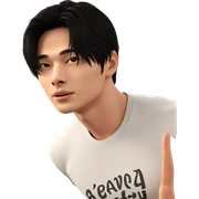 young man in white shirt sticker