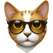 Cat with sunglasses sticker