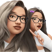 two girls with stylish hair sticker
