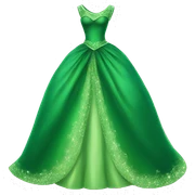 green princess gown sticker