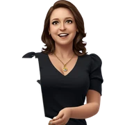 brown-haired girl with necklace sticker
