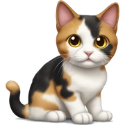 Calico munchkin cat sticker