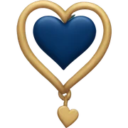 Navy blue heart sticker