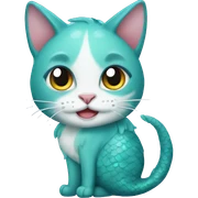 Mermaid cat sticker