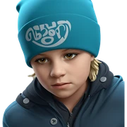 girl in hat and jacket sticker