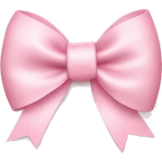 light pink bow on light pink bow sticker