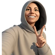 smiling boy in hoodie sticker