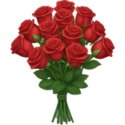 Red rose bouquet sticker