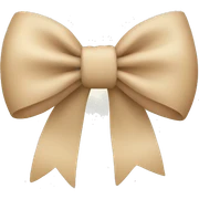Beige bow sticker